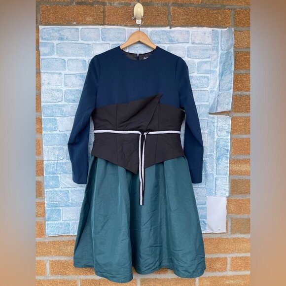 Sophie Marand colorblock dress size 42/ 8 - Picture 1 of 12